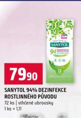 Sanytol dezinfekce rostlinného původu 72 ks