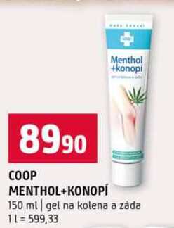 COOP MENTHOL KONOPÍ 150 ml 