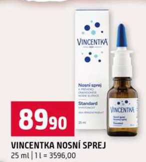 VINCENTKA Nosni sprej 25 ml
