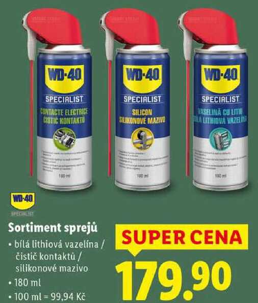 Sortiment sprejů, 180 ml