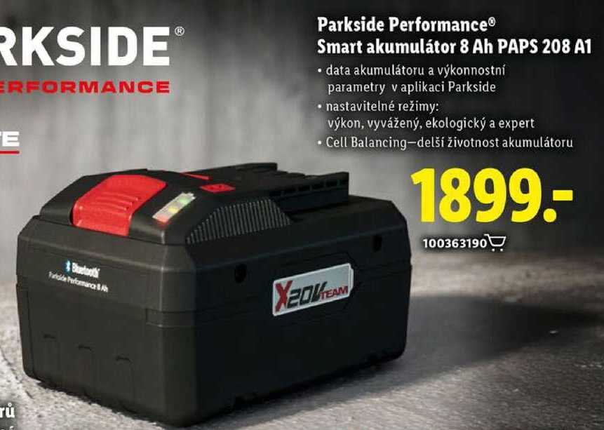 Parkside Performance Smart akumulátor 8 Ah PAPS 208 A1 