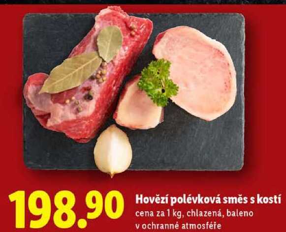 Hovězí polévková směs s kostí, cena za 1 kg
