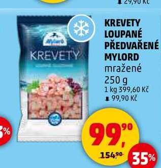 KREVETY LOUPANÉ PŘEDVAŘENÉ MYLORD, 250 g