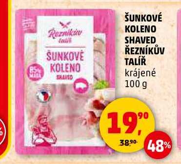 ŠUNKOVÉ KOLENO SHAVED ŘEZNÍKŮV TALÍŘ, 100 g
