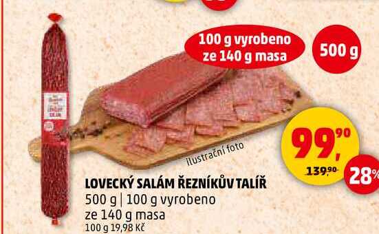 LOVECKÝ SALÁM ŘEZNÍKŮV TALÍŘ, 500 g 