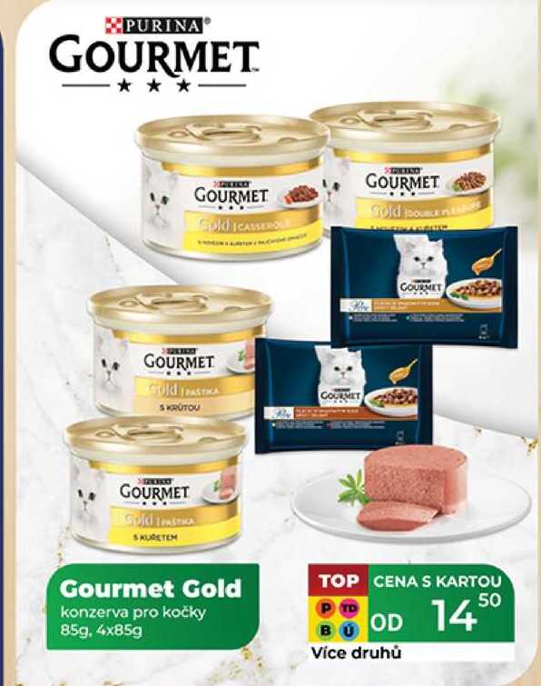 Gourmet Gold konzerva pro kočky 85g, 4x85g  