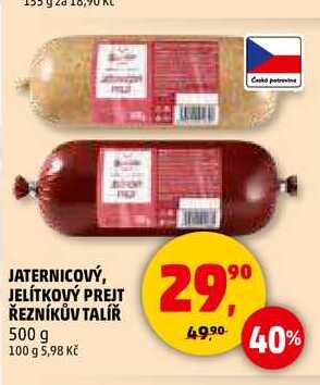 JATERNICOVÝ, JELÍTKOVÝ PREJT ŘEZNÍKŮV TALÍŘ, 500 g