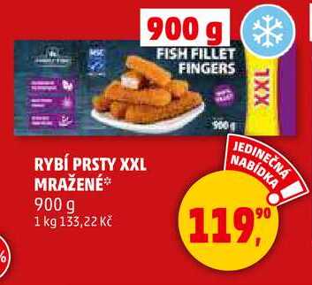 RYBÍ PRSTY XXL MRAŽENÉ, 900 g