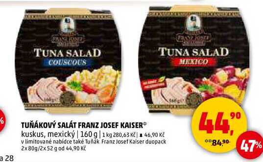 TUŇÁKOVÝ SALÁT FRANZ JOSEF KAISER, 160 g