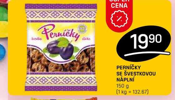 PERNÍČKY SE ŠVESTKOVOU NÁPLNÍ 150 g 