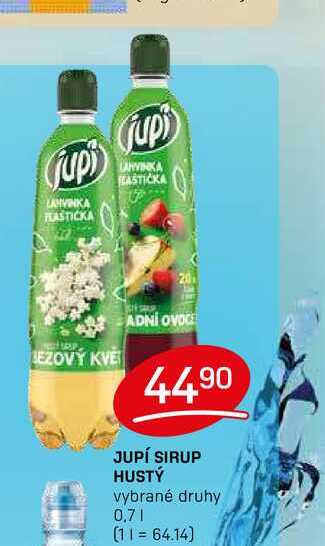 JUPÍ SIRUP HUSTÝ vybrané druhy 0,7l