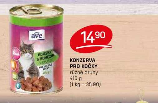 KONZERVA PRO KOČKY různé druhy 415 g