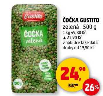 ČOČKA GUSTITO zelená, 500 g 