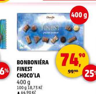 BONBONIÉRA FINEST CHOCO'LA, 400 g
