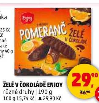 ŽELÉ V ČOKOLÁDĚ ENJOY, 190 g 