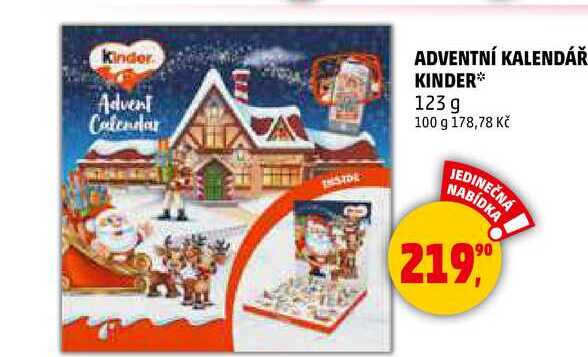 ADVENTNÍ KALENDÁŘ KINDER, 123 g