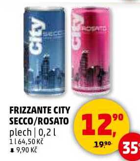 FRIZZANTE CITY SECCO/ROSATO plech, 0,2 l