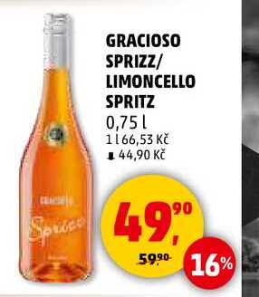 GRACIOSO SPRIZZ/LIMONCELLO SPRITZ, 0,75 l
