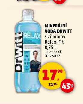 MINERÁLNÍ VODA DRWITT, 0,75 l