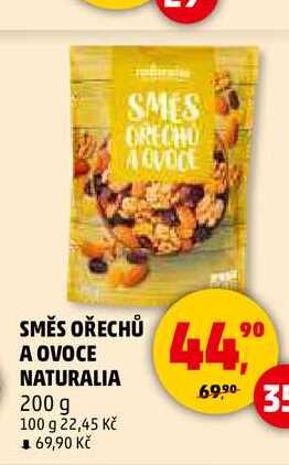 SMĚS OŘECHŮ A OVOCE NATURALIA, 200 g