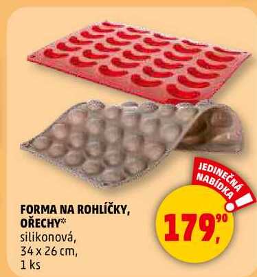 FORMA NA ROHLÍČKY, OŘECHY, 1 ks 