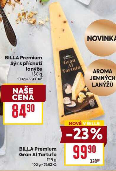 BILLA Premium Gran Al Tartufo 125 g