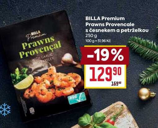 BILLA Premium Prawns Provencale s česnekem a petrželkou 250 g 