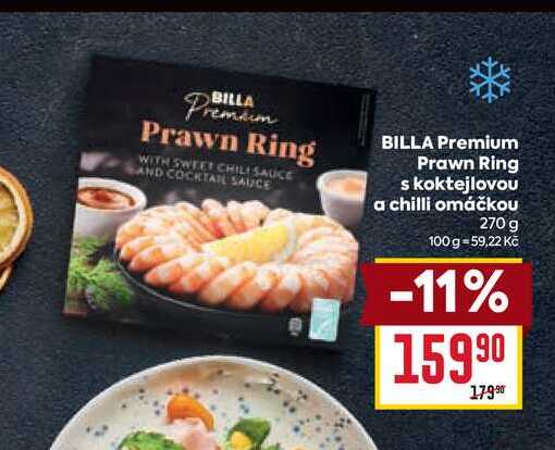 BILLA Premium Prawn Ring s koktejlovou a chilli omáčkou 270 g 