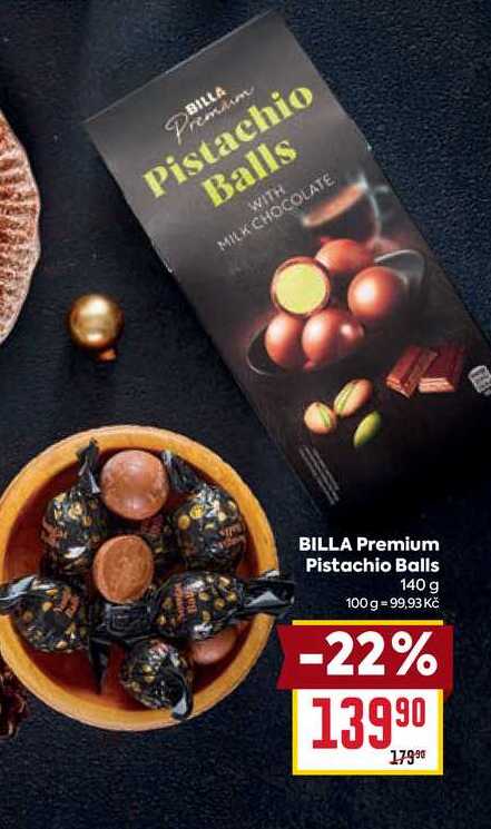 BILLA Premium Pistachio Balls 140 g 