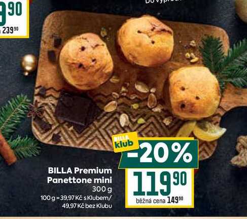 BILLA Premium Panettone mini 300 g 