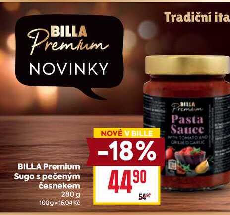 BILLA Premium Sugo s pečeným česnekem 280 g  