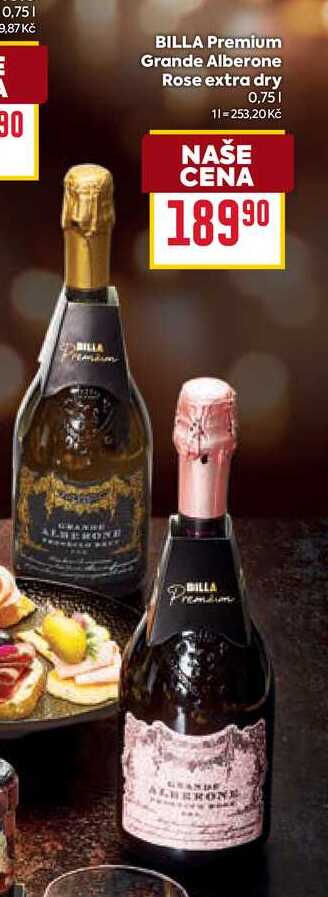 BILLA Premium Grande Alberone Rose extra dry 0,75l