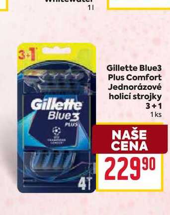 Gillette Blue3 Plus Comfort Jednorázové holicí strojky 3+1 1ks