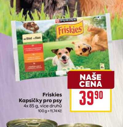 Friskies Kapsičky pro psy 4x 85 g
