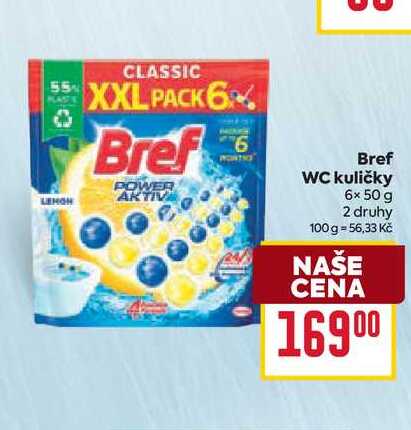 Bref WC kuličky 6×50 g
