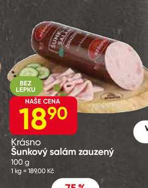 Šunkový salám zauzený 100 g 