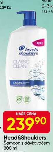 Head&Shoulders Šampon s dávkovačem 800 ml