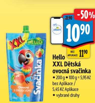 HELLO Dětská ovocná svačinka 200 g 