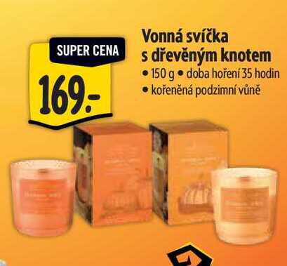 Vonná svíčka s dřevěným knotem 150 g 