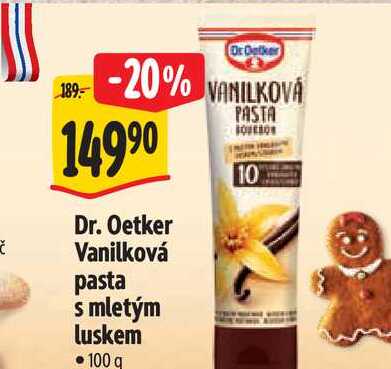   Dr. Oetker Vanilková pasta s mletým luskem  100 g