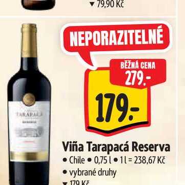  Viña Tarapacá Reserva 0,75 l