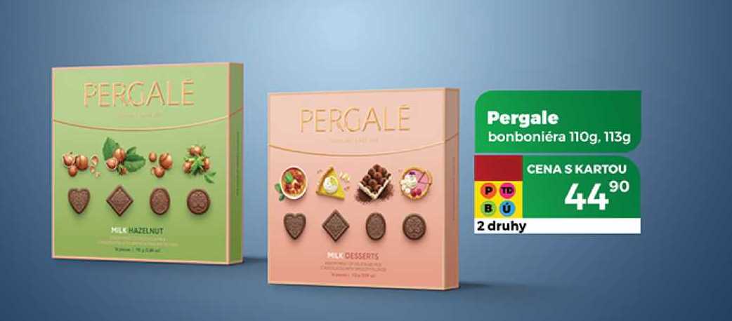 Pergale bonboniéra 110g, 113g 