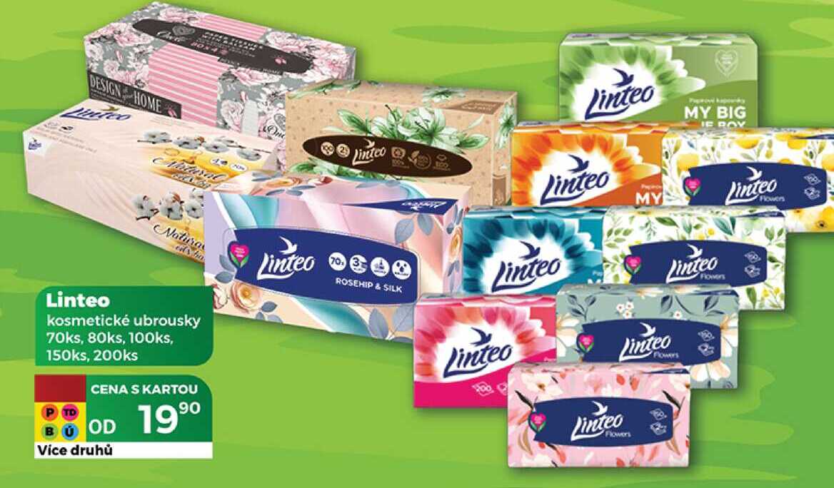 Linteo Altural Natura cds ba kosmetické ubrousky 70ks, 80ks, 100ks, 150ks, 200ks 