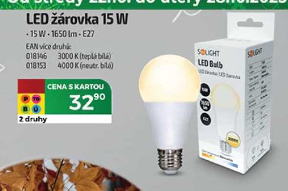 LED žárovka 15 W