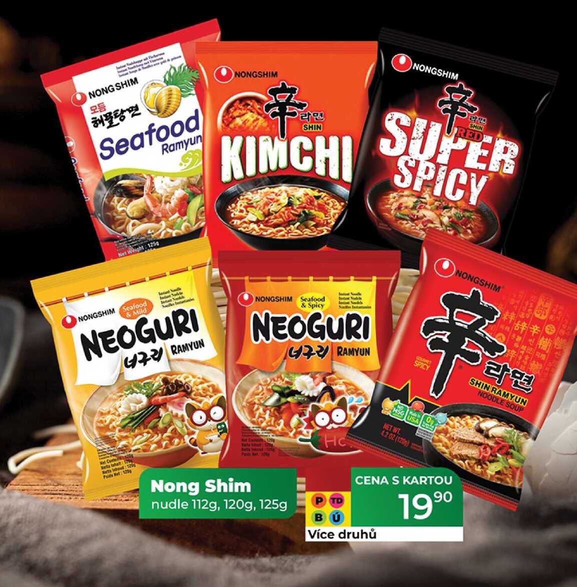 Nong Shim nudle 112g, 120g, 125g