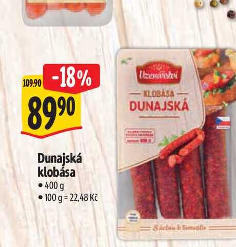   Dunajská klobása  400 g  