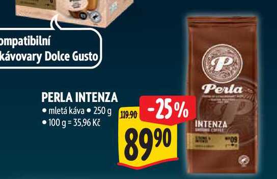 Perla Intenza mletá káva 1kg