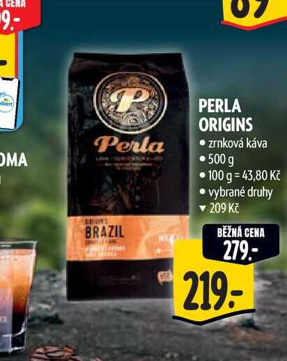   PERLA ORIGINS zrnková káva 500 g 