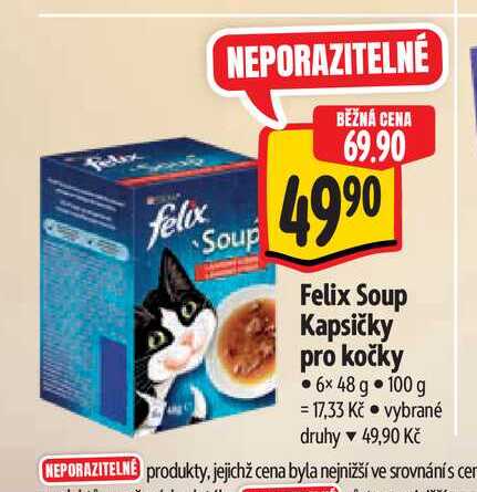   Felix Soup Kapsičky pro kočky 6x48 g 