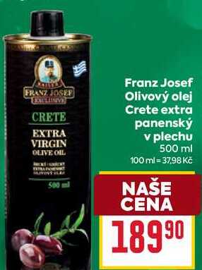 Franz Josef Olivový olej Crete extra panenský v plechu 500 ml 